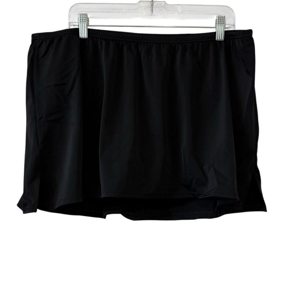 Cacique Swim by Lane Bryant Black Swim Skirt skort Plus Size 22